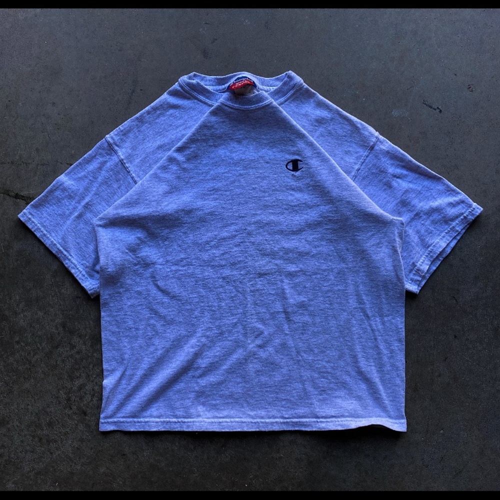 Vintage Champion Solid Grey T-shirt